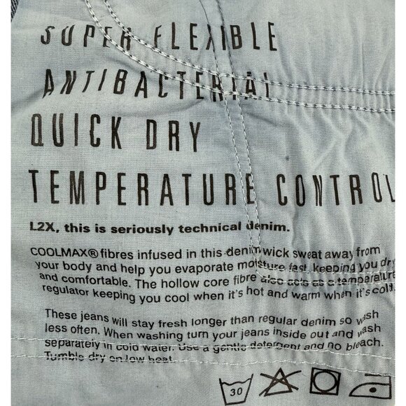 DUER Jeans Mens L2X Coolmax Performance Stretch Denim Size 31x31 Slim Fit - Picture 11 of 12
